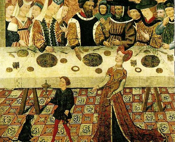 catalan school banquet of herod Spain oil painting art